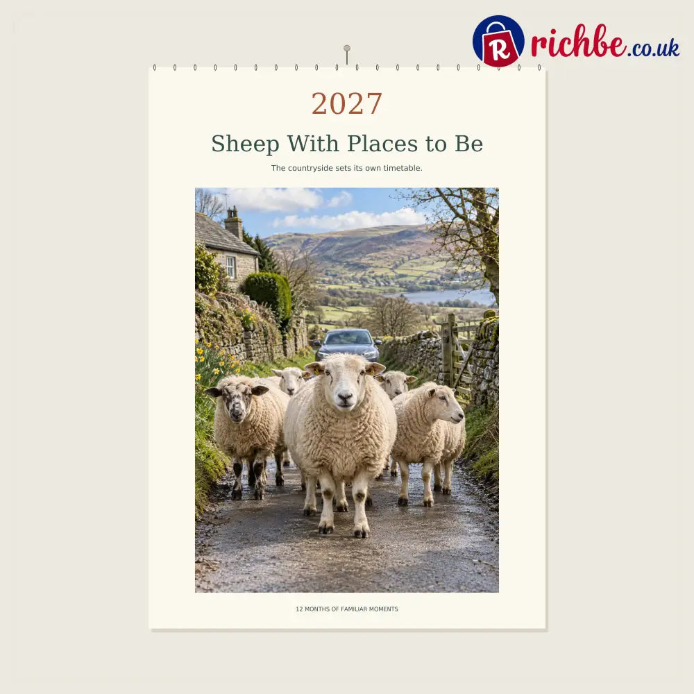 🔥Sheep With Places to Be - 2027 A4 Wall Calendar