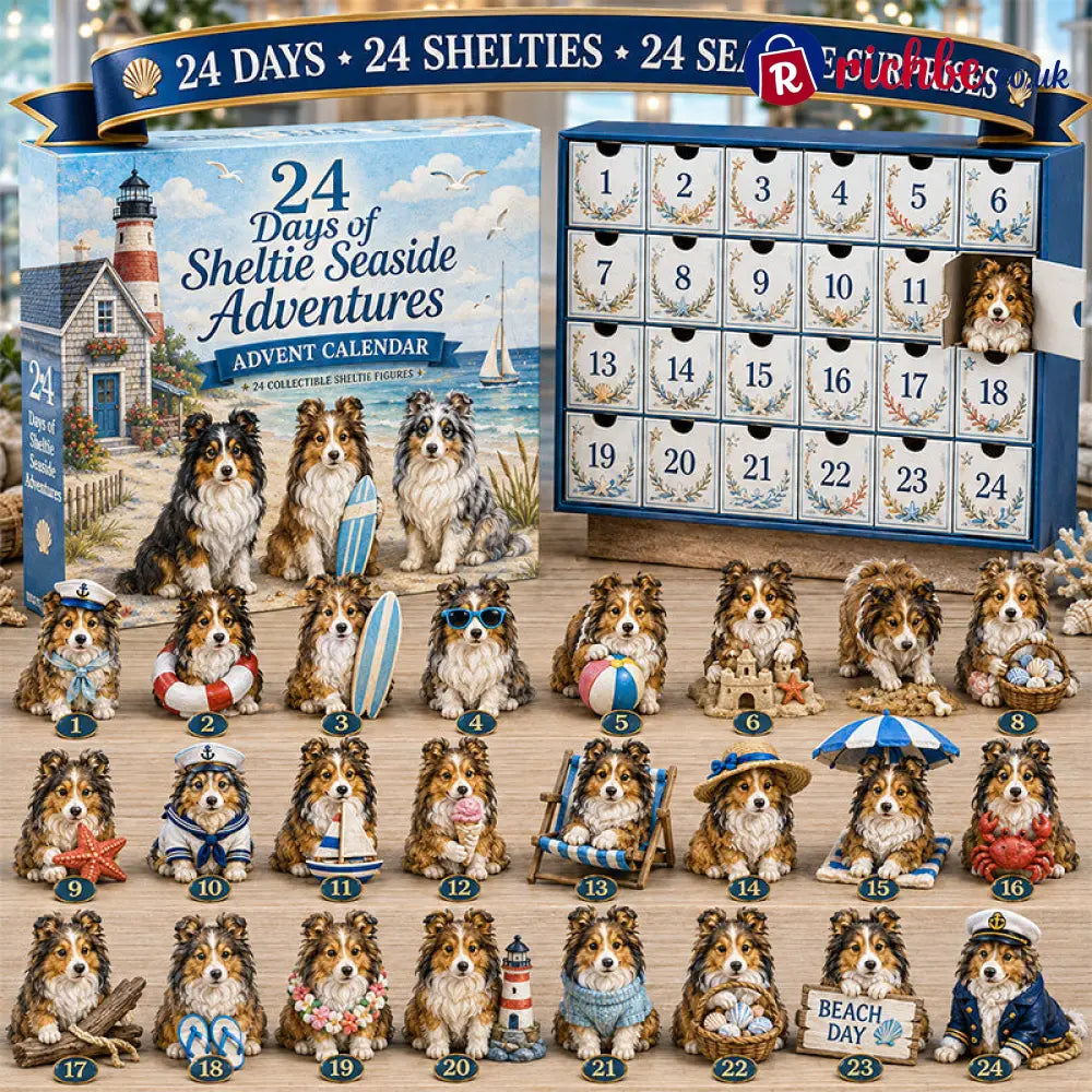 🎄 Shetland Sheepdog Advent Calendar 2026 - 🌊 Seaside Adventure