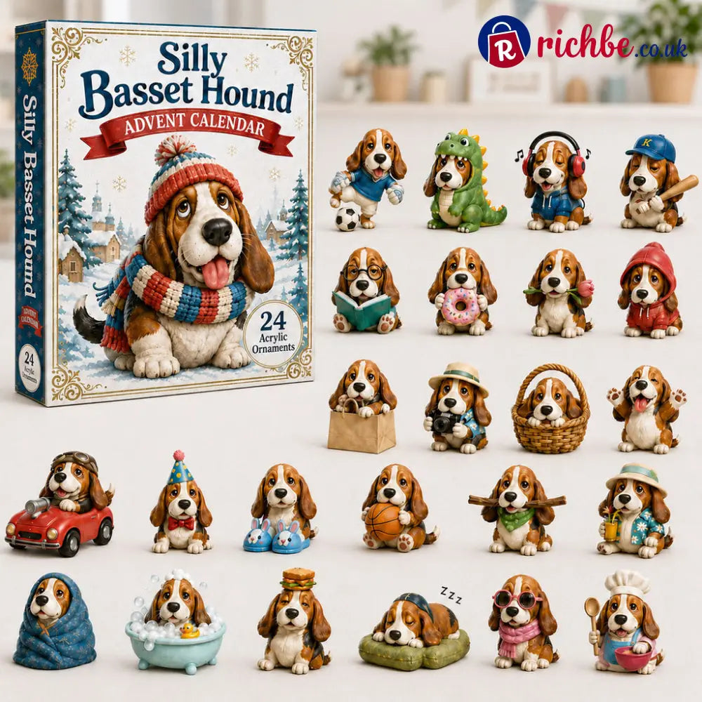 ✨Silly Basset Hound Advent Calendar 2026 - 24-Day Festive Countdown