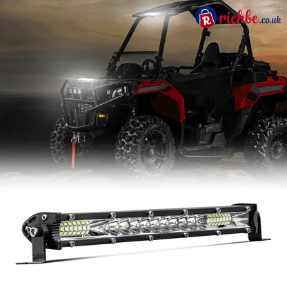 Single Row Ultra-Slim Spot Flood LED Light Bar - White