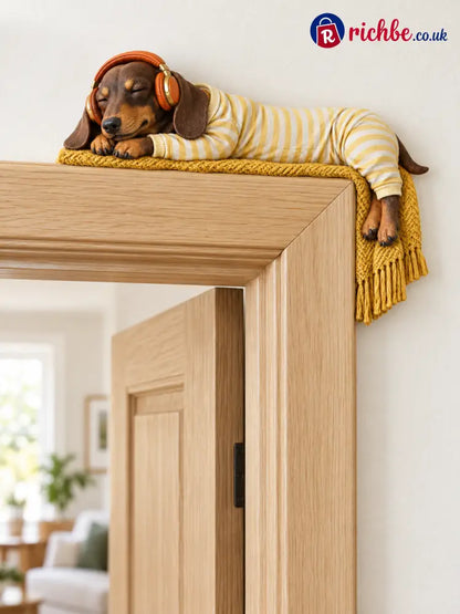 🐶Sleeping Dachshund Door Topper