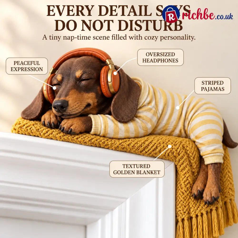 🐶Sleeping Dachshund Door Topper