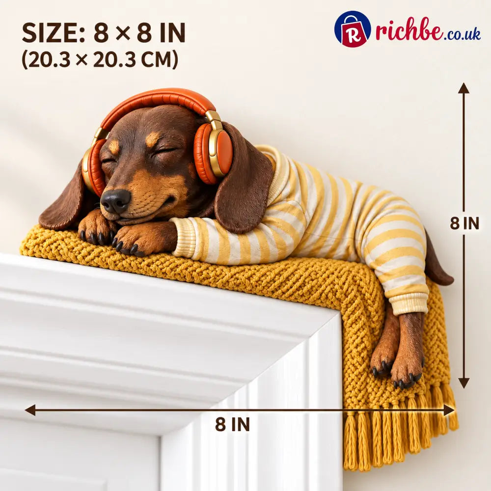 🐶Sleeping Dachshund Door Topper