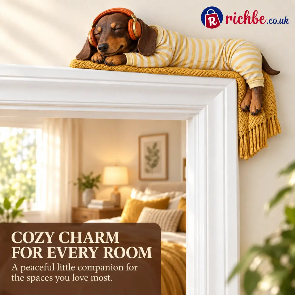 🐶Sleeping Dachshund Door Topper