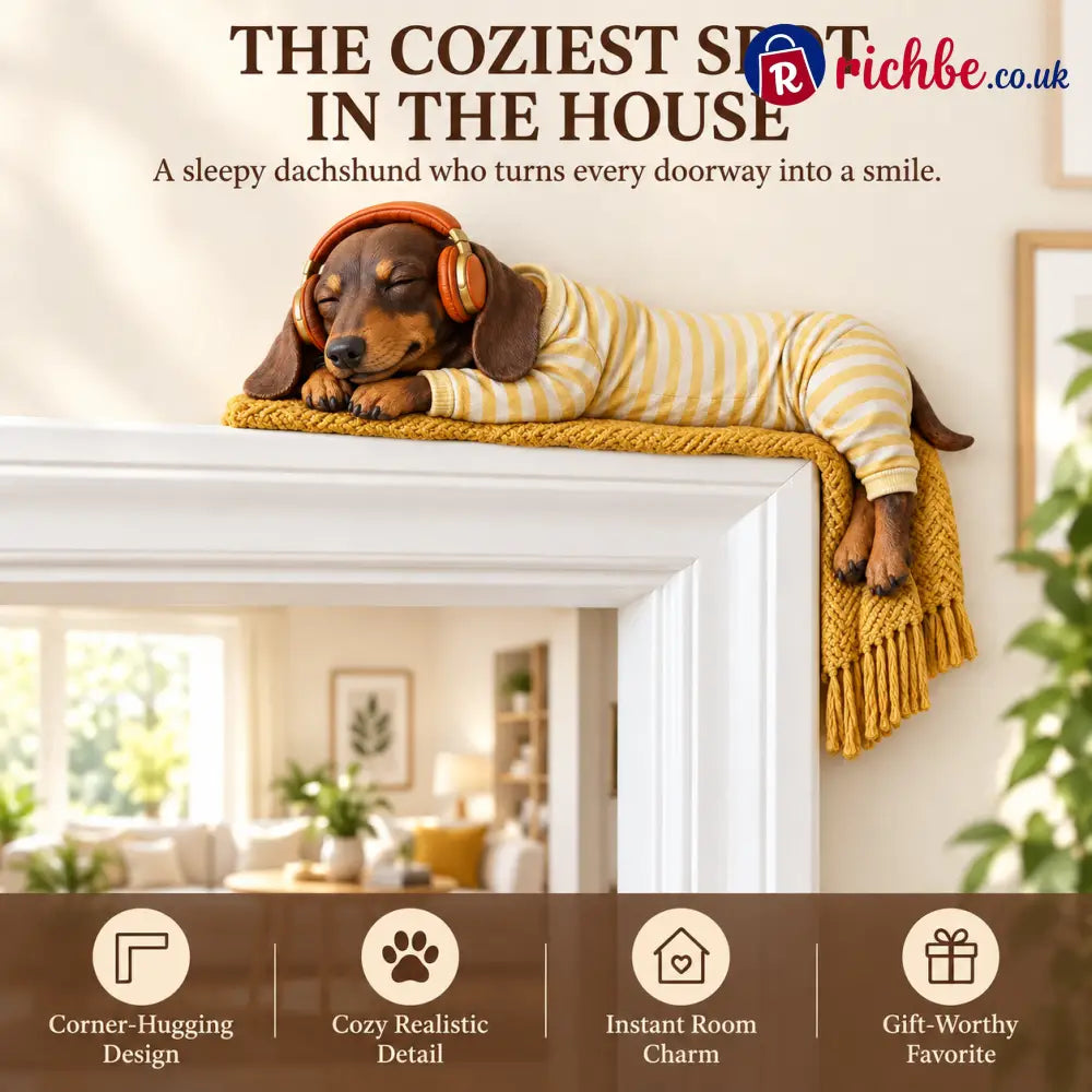 🐶Sleeping Dachshund Door Topper