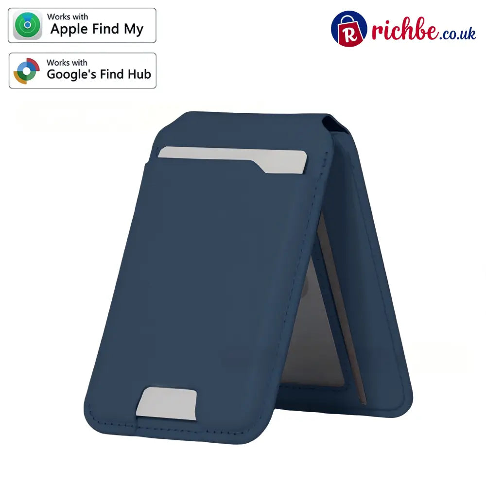 🔥Smart MagSafe Wallet Made of Genuine Nappa Leathe - Blue - Clothing & Accessories