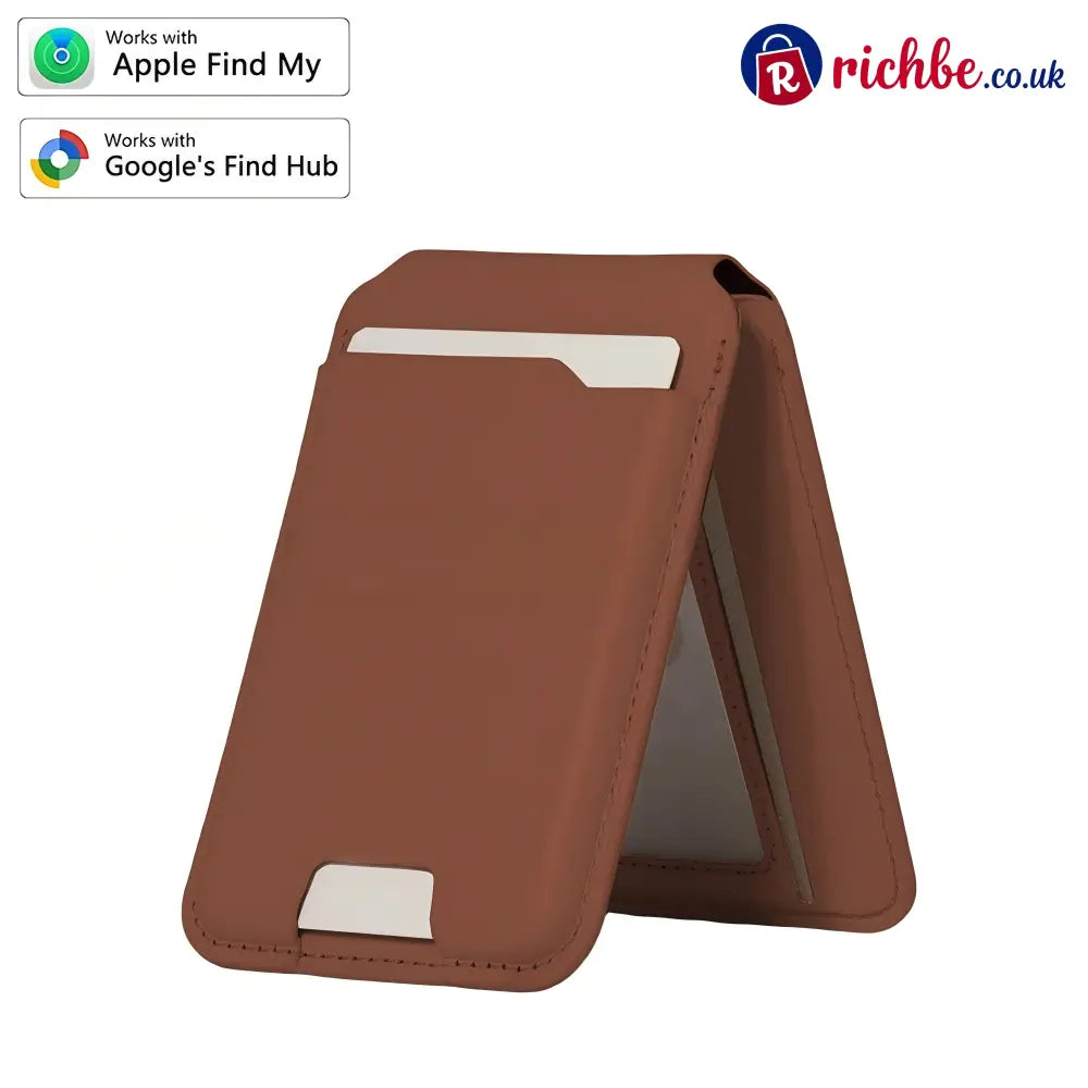 🔥Smart MagSafe Wallet Made of Genuine Nappa Leathe - Brown - Clothing & Accessories