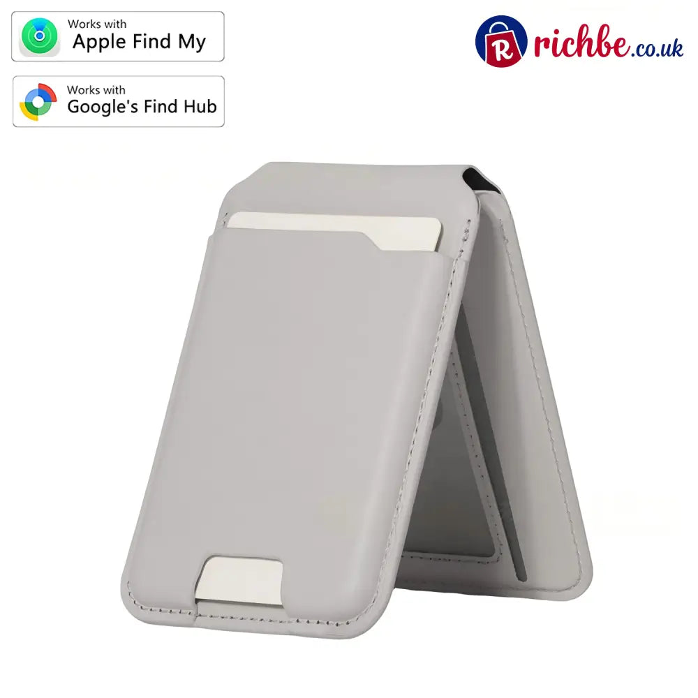🔥Smart MagSafe Wallet Made of Genuine Nappa Leathe - Grey - Clothing & Accessories