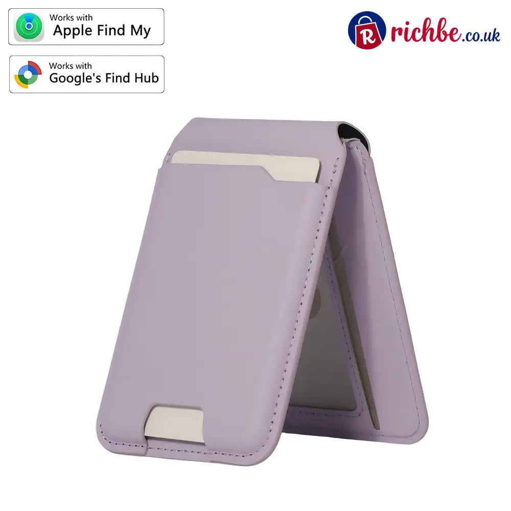 🔥Smart MagSafe Wallet Made of Genuine Nappa Leathe - Purple - Clothing & Accessories