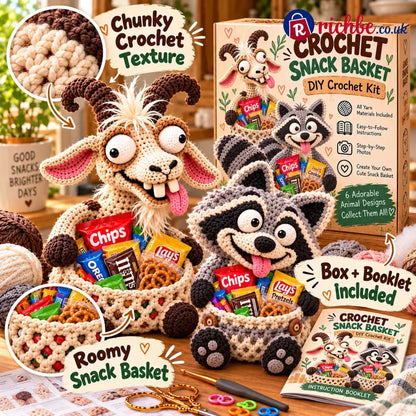 😂 Snack Attack Squad™ – Diy Crochet Funny Animal Snack Basket Collection