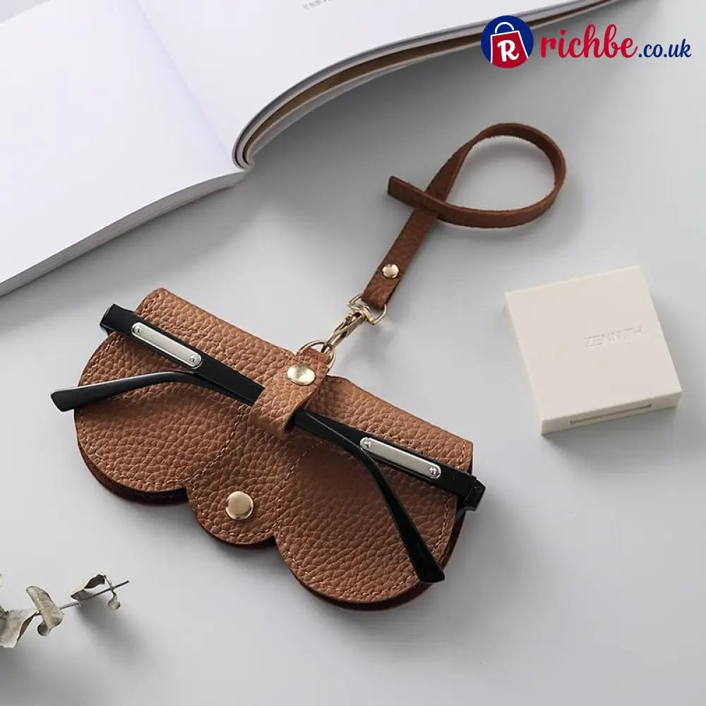✨Soft PU Leather Sunglasses Bag👓️ - Brown
