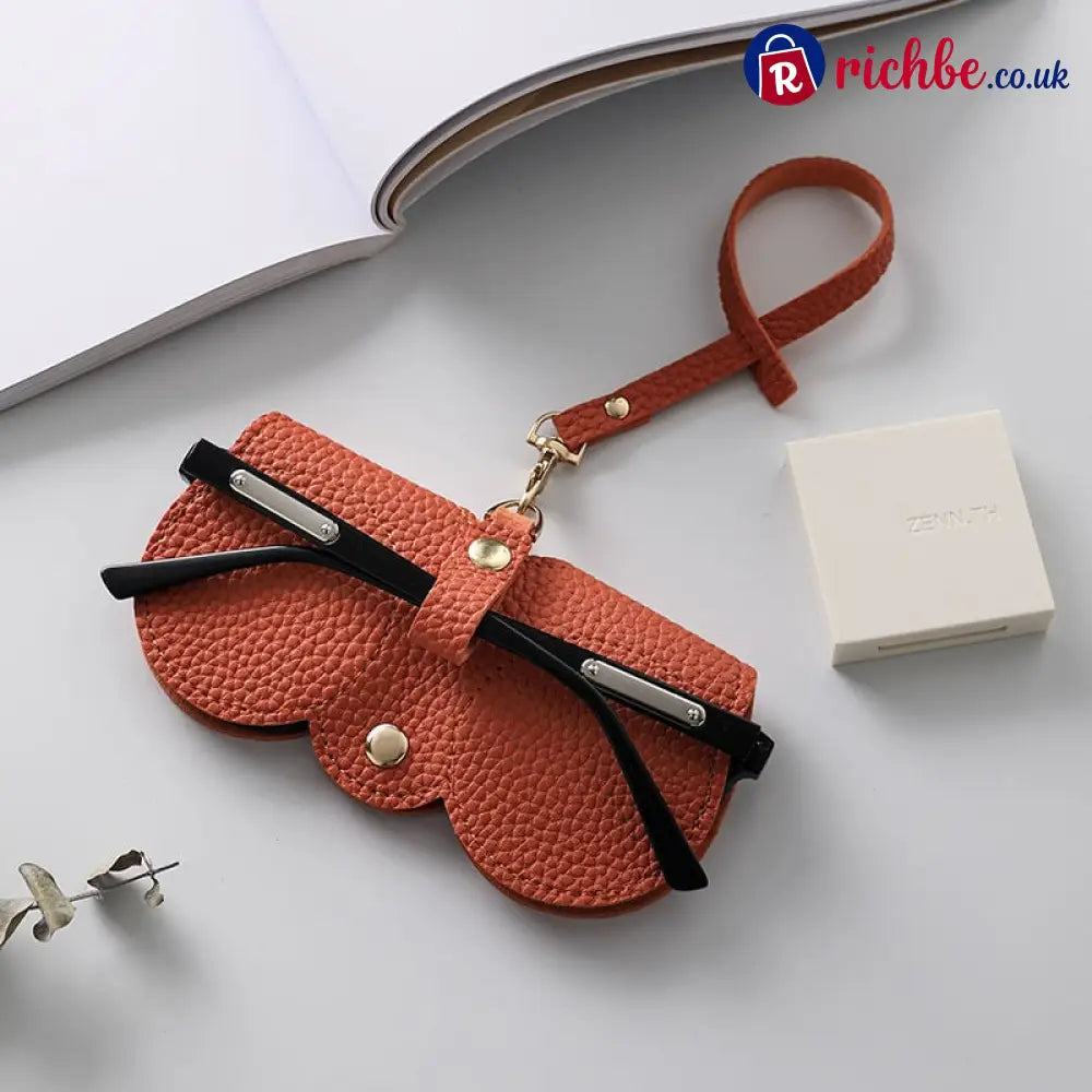 ✨Soft PU Leather Sunglasses Bag👓️ - Orange
