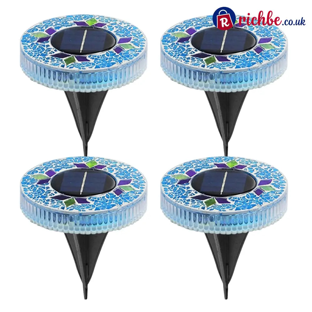 🔅Solar Outdoor Mosaic Disk Lights - 🔥Blue / BUY 1 - Hot Sale
