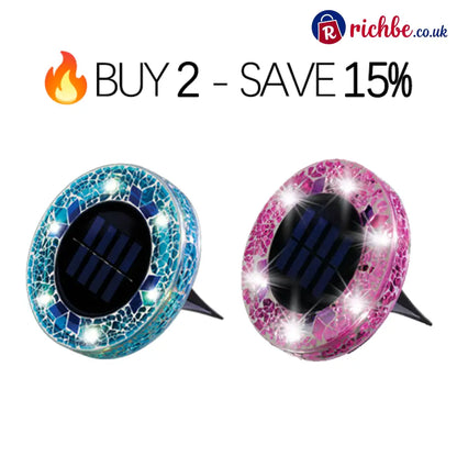 🔅Solar Outdoor Mosaic Disk Lights - Hot Sale
