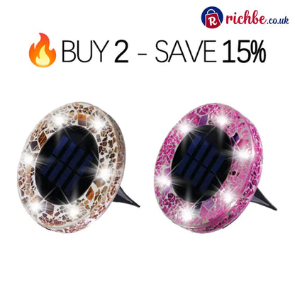 🔅Solar Outdoor Mosaic Disk Lights - Hot Sale