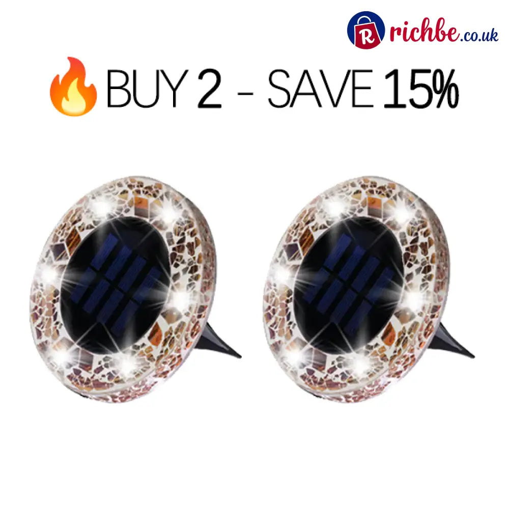🔅Solar Outdoor Mosaic Disk Lights - Hot Sale