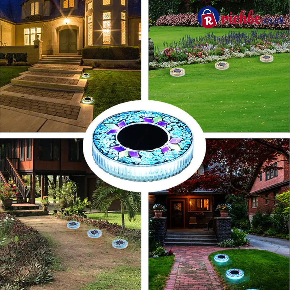 🔅Solar Outdoor Mosaic Disk Lights - Hot Sale