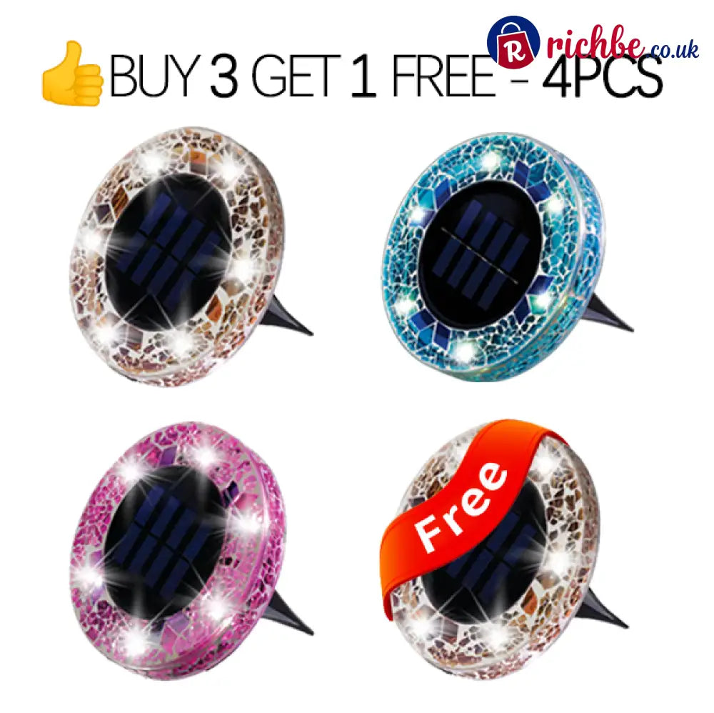 🔅Solar Outdoor Mosaic Disk Lights - Hot Sale