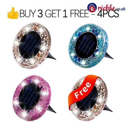 🔅Solar Outdoor Mosaic Disk Lights - Hot Sale