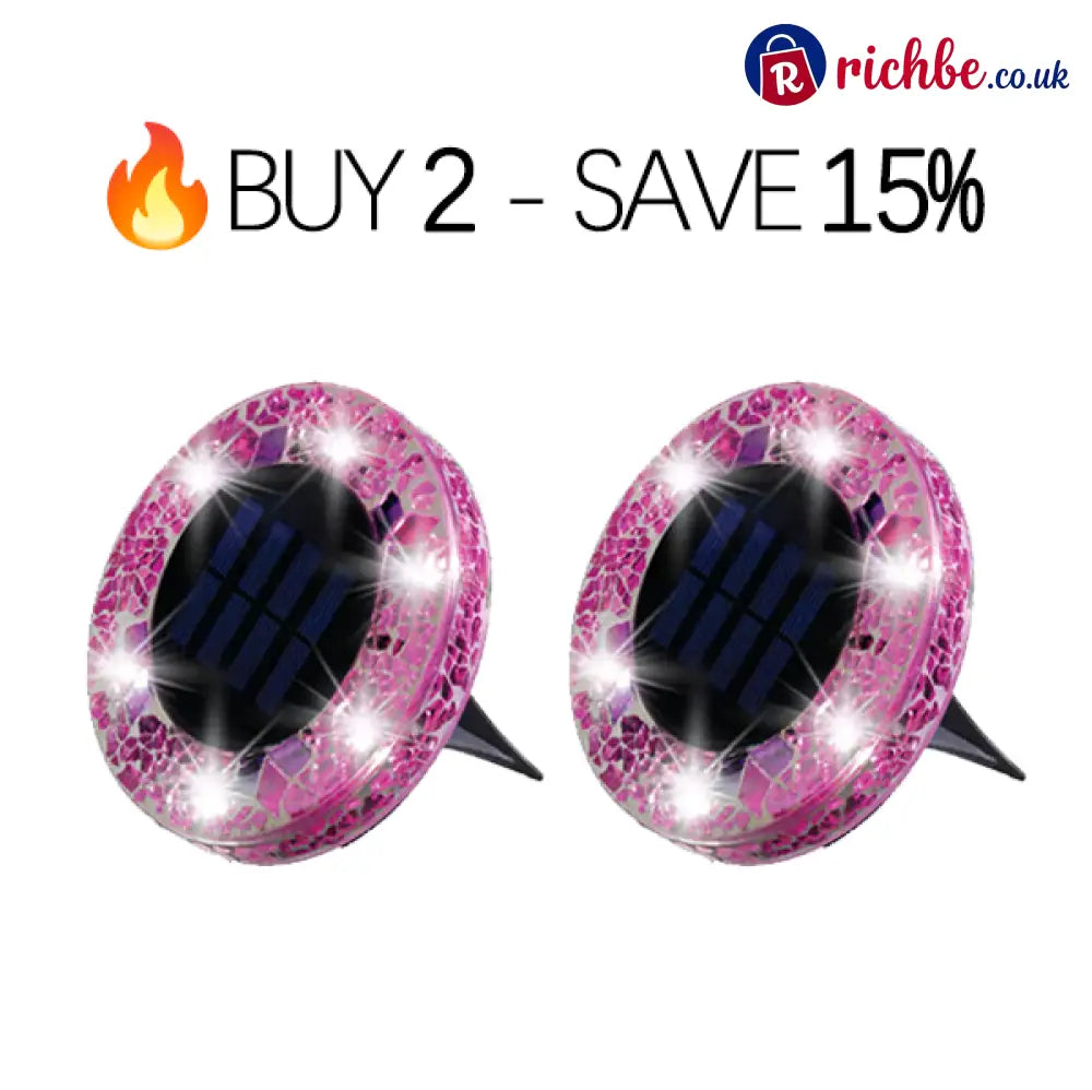 🔅Solar Outdoor Mosaic Disk Lights - Hot Sale