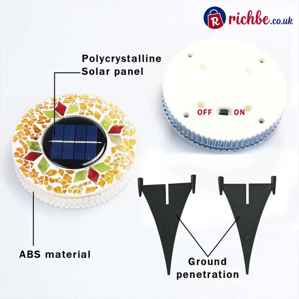 🔅Solar Outdoor Mosaic Disk Lights - Hot Sale