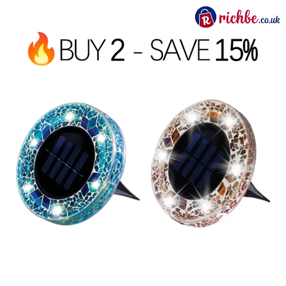 🔅Solar Outdoor Mosaic Disk Lights - Hot Sale