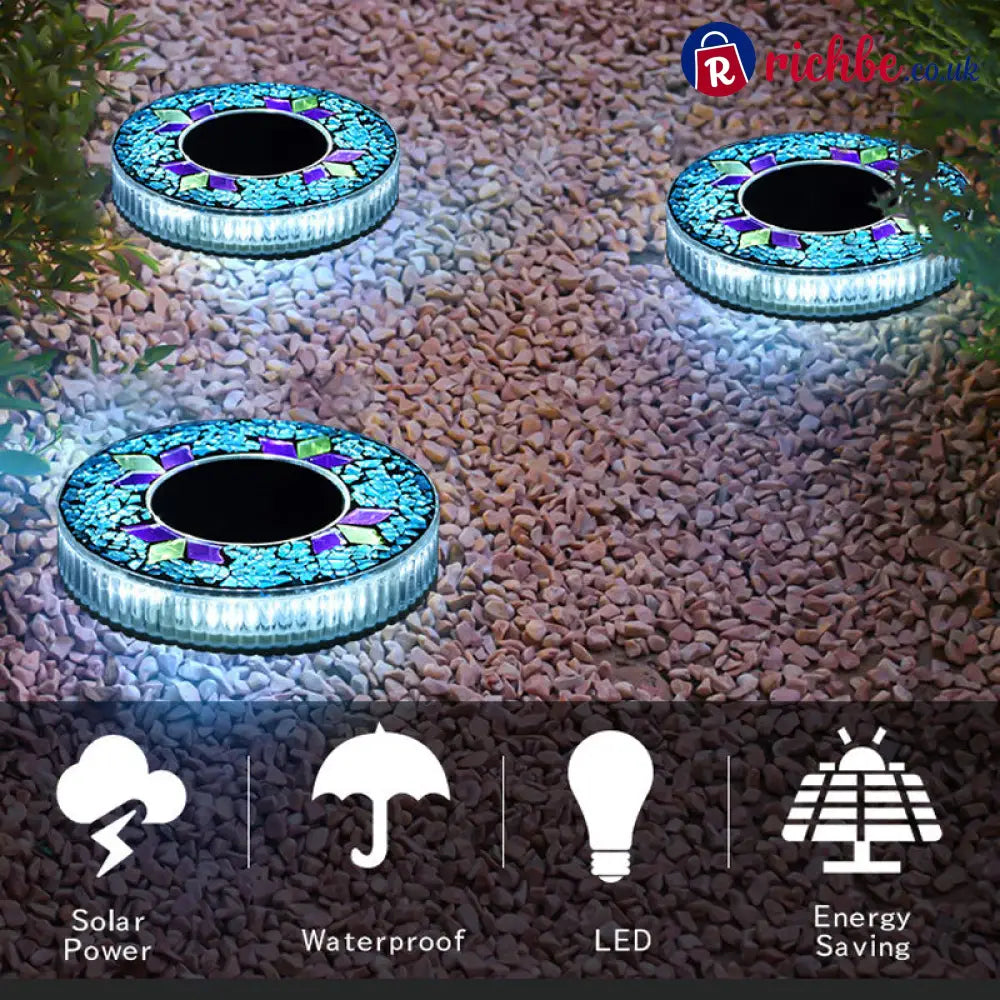 🔅Solar Outdoor Mosaic Disk Lights - Hot Sale