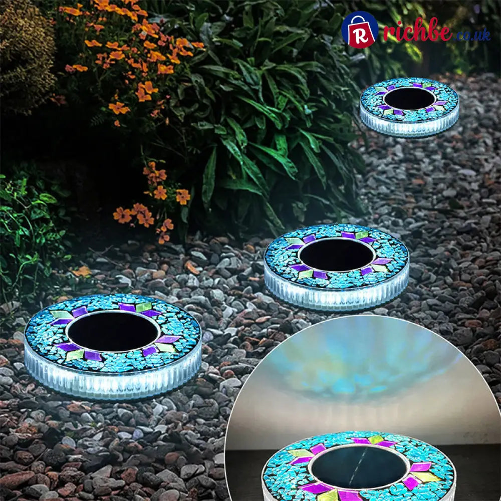 🔅Solar Outdoor Mosaic Disk Lights - Hot Sale