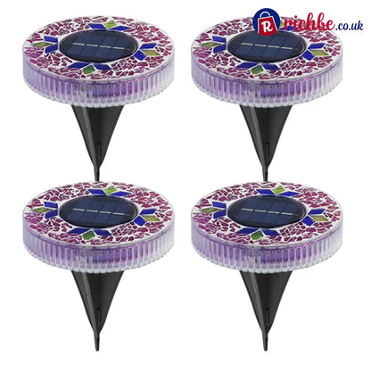 🔅Solar Outdoor Mosaic Disk Lights - Purple / BUY 1 - Hot Sale