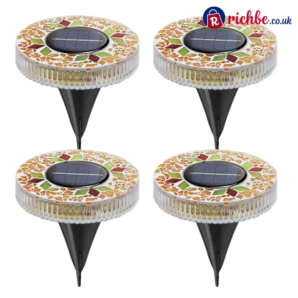 🔅Solar Outdoor Mosaic Disk Lights - Yellow / BUY 1 - Hot Sale
