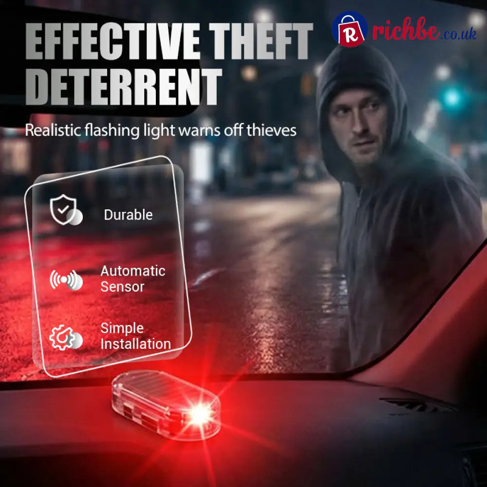 Solar Powered Car Anti-Theft Warning Light - Car Accessories