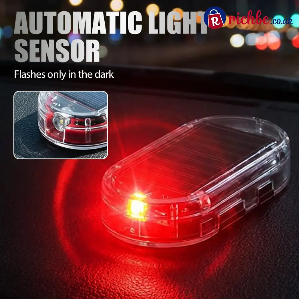 Solar Powered Car Anti-Theft Warning Light - Car Accessories