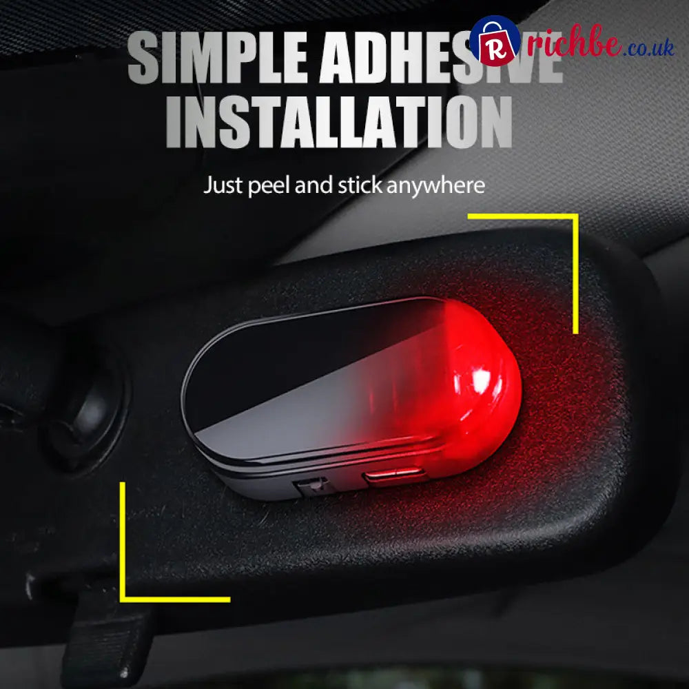 Solar Powered Car Anti-Theft Warning Light - Car Accessories