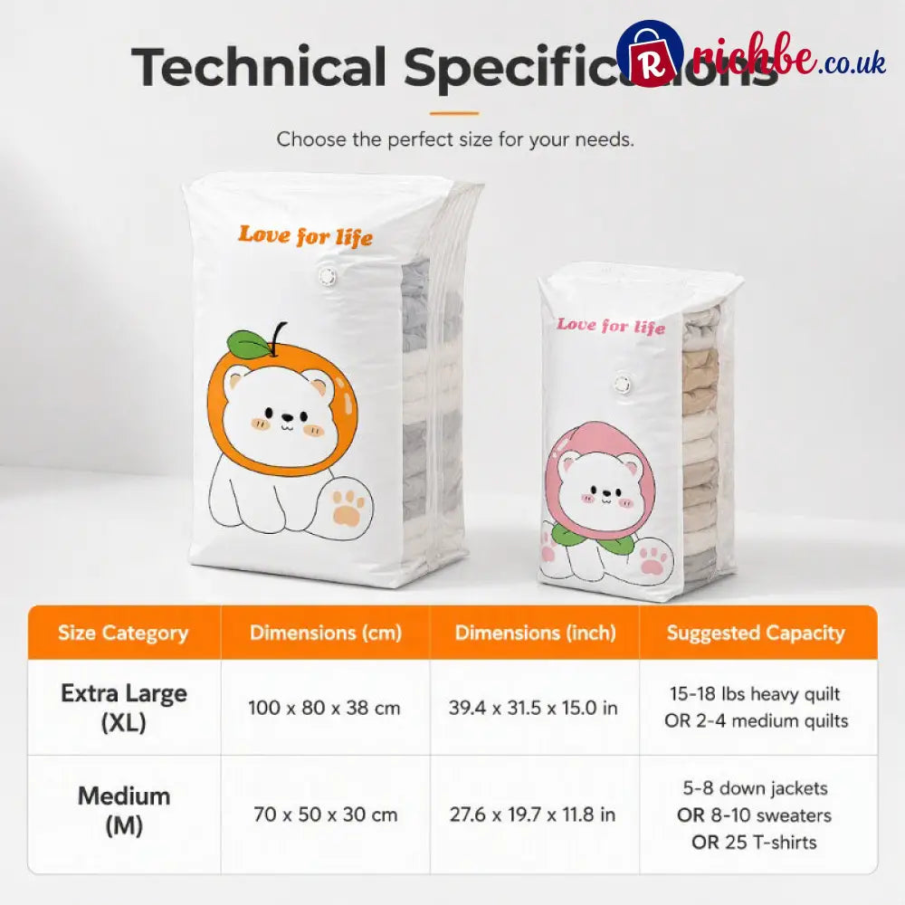 📦Space-Saving Vacuum Storage Bags👕 - 🔥Medium (70×50×30cm) / Buy 1 - Houseware & Kitchen