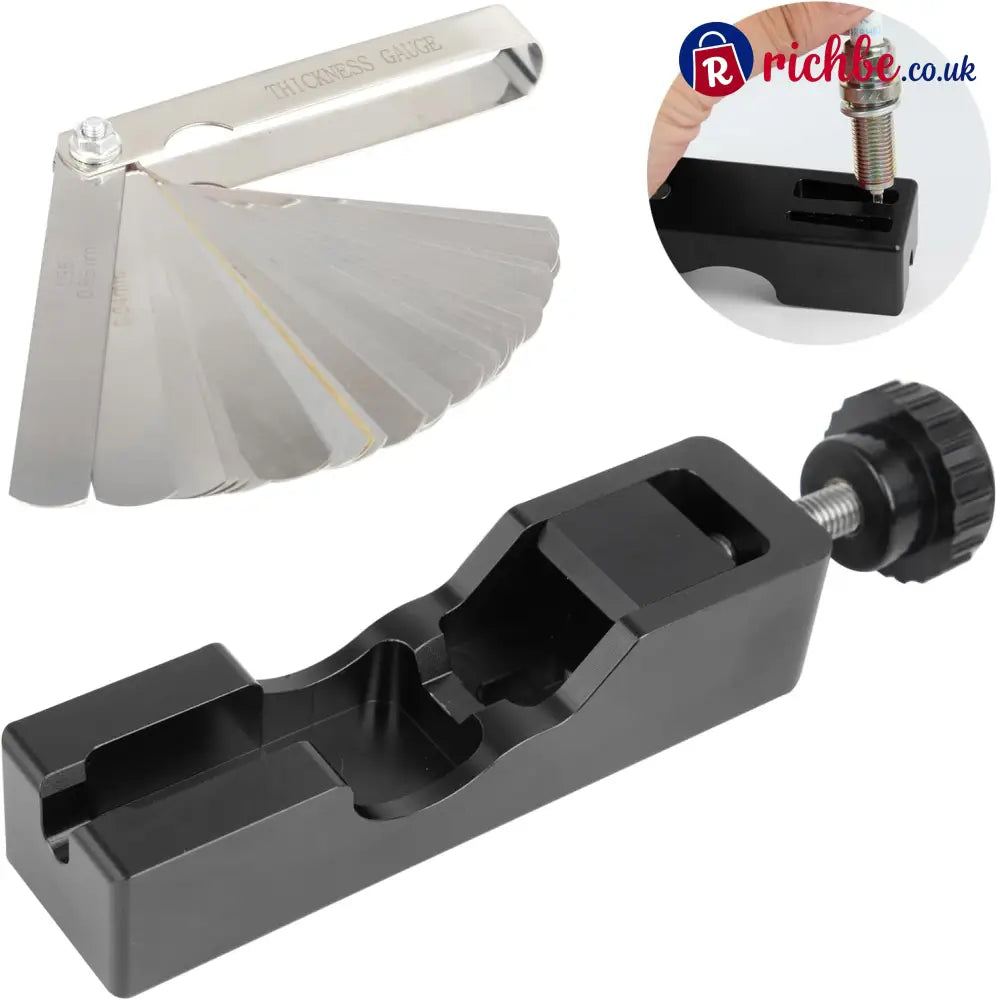 🛠️Spark Plug Gap Tool with Feeler Gauge - Black