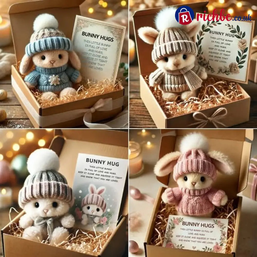 🎉Special Sale🐇Handmade Mini Bunny Hug Cute Easter Gift🎁 - 🐇Buy 3 get 1 free 💖White + Gray + Blue + Pink💖