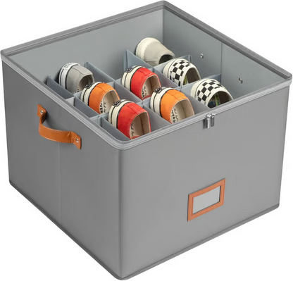 ⏰👟LIMITED TIME 60% OFF:ONLY £11.99!‼️Fabric Shoe Organizer Storage Box – Foldable, Large Capacity, Dustproof & Breathable for Closet & Bedroom 🧺✨