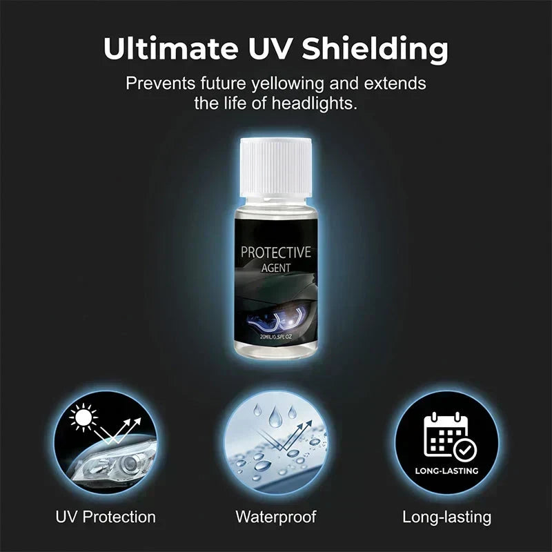 🏆LAST DAY SALE: ONLY ￡9.99!!🚗 🔆Professional Car Headlight Restoration Kit🫧 – Removes yellowing & scratches, restores clarity & UV protection – easy DIY solution ✨