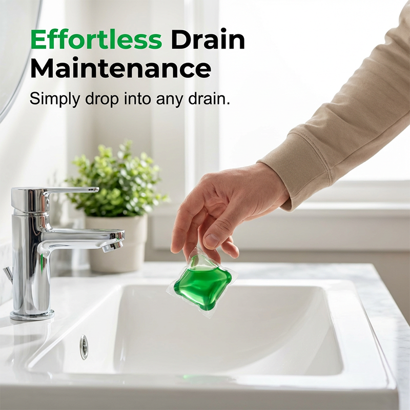 🏠💧Drain Deodorizer Pods – Bio‑enzyme formula neutralizes smells at the source