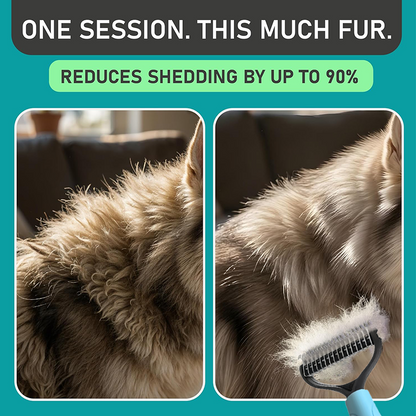 ⏰LAST DAY SALE: Only £7.99🔥Dual-Sided Pet Grooming Comb for Dogs & Cats