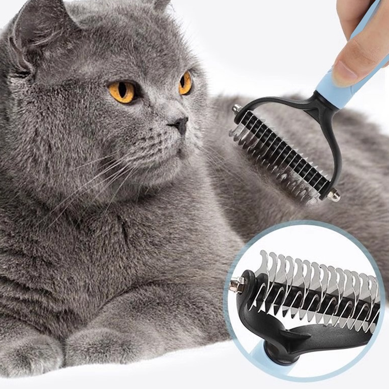 ⏰LAST DAY SALE: Only £7.99🔥Dual-Sided Pet Grooming Comb for Dogs & Cats