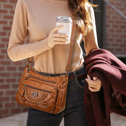 📢📢 Women's Soft PU Leather Multi-Pocket Crossbody Bag