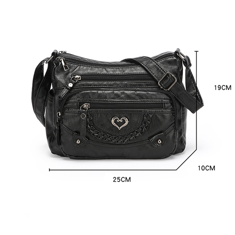 📢📢 Women's Soft PU Leather Multi-Pocket Crossbody Bag