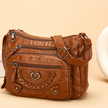 📢📢 Women's Soft PU Leather Multi-Pocket Crossbody Bag