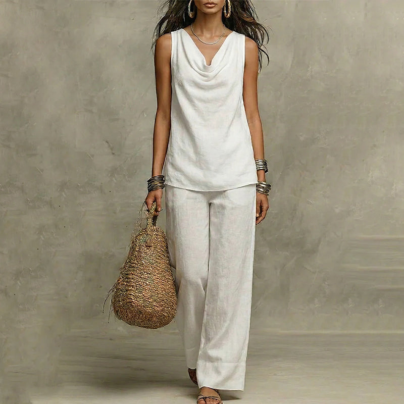 🌙 Elegant Cowl Neck Lounge Set – Soft knit & relaxed fit