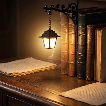 Miniature Retro Streetlight Bookend Light 📖✨