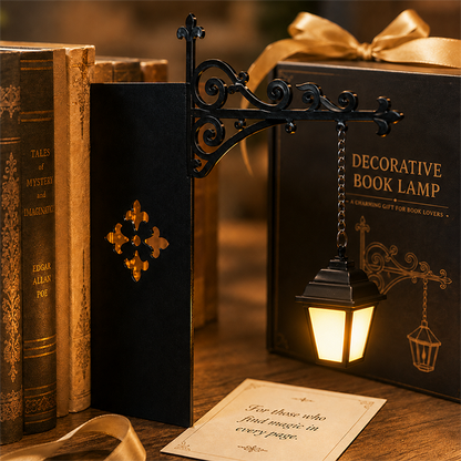 Miniature Retro Streetlight Bookend Light 📖✨