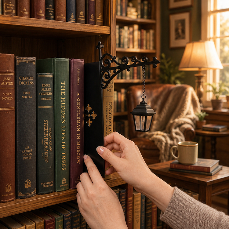 Miniature Retro Streetlight Bookend Light 📖✨