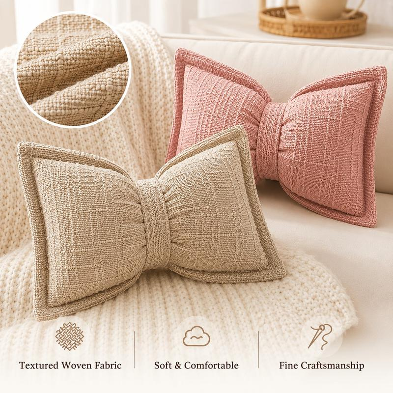 🎀 49% OFF NOW! 🛋️ Soft Chenille Bow-Shaped Throw Pillow – Ultra-soft, plush & decorative – Perfect for sofas, beds & cozy corners ✨