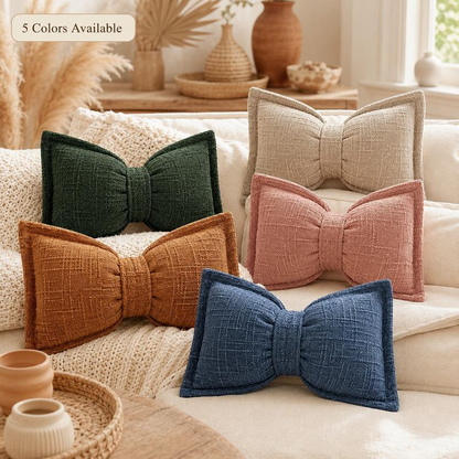 🎀 49% OFF NOW! 🛋️ Soft Chenille Bow-Shaped Throw Pillow – Ultra-soft, plush & decorative – Perfect for sofas, beds & cozy corners ✨